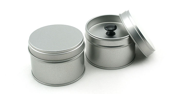 Round Plain Stackable Tea Tin